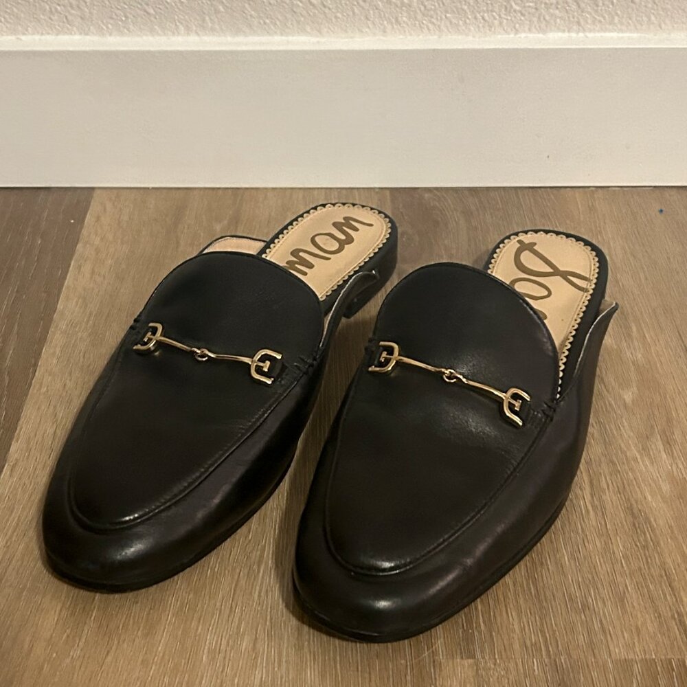 Womens size 10 Black Leather Sam Edelman Linnie Mules